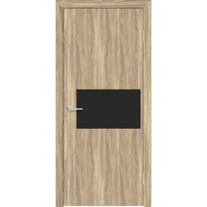  Усиленная Межкомнатная дверь  Экошпон  + 5 цвет на выбор  стекло черный лакобель