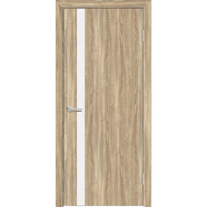 Усиленная Межкомнатная дверь  Экошпон  + 7 цвет на выбор Стекло белый лакобель