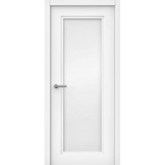 Межкомнатная дверь Сакраменто Эмаль Белая остекленная 