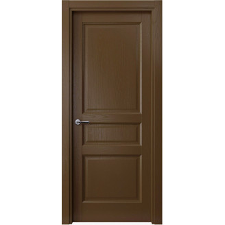 Межкомнатная дверь натуральный шпон Классик 103 цвет Темный орех