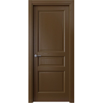 Межкомнатная дверь натуральный шпон Классик 103 цвет Темный орех