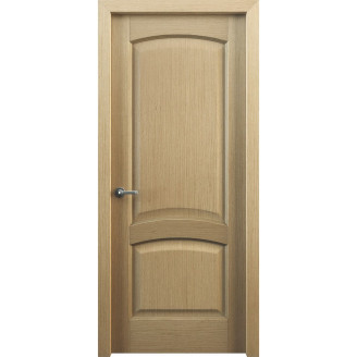 Межкомнатная дверь натуральный шпон Классик 104 ПГ цвет  дуб