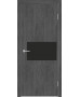  Усиленная Межкомнатная дверь  Экошпон  + 5 цвет на выбор  стекло черный лакобель