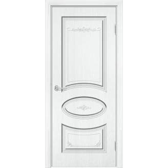 Межкомнатная дверь Усиленная Классика Б15 цвет Белый с текстурой дерева