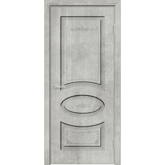 Межкомнатная дверь Усиленная Классика Б15 цвет Серый бетон