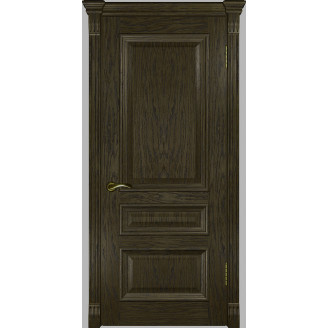 Межкомнатная дверь натуральный шпон Версаль 2 ПГ цвет Темный Орех