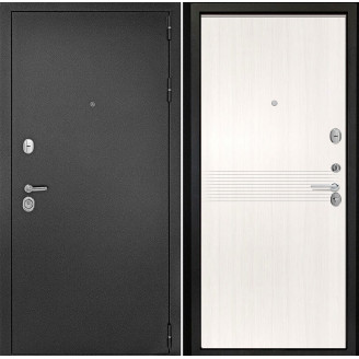 Входная дверь снаружи металл антик серебро Внутренняя отделка G21 цвет лиственница беленая глухая