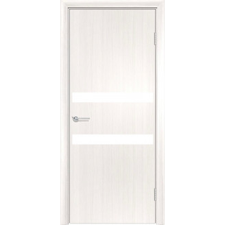 Межкомнатная дверь G1 Усиленная цвет лиственница беленая стекло белый лакобель
