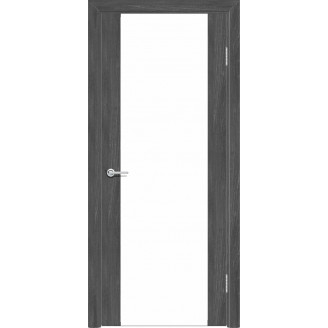 Межкомнатная дверь G11 Усиленная цвет дуб графит стекло белый лакобель